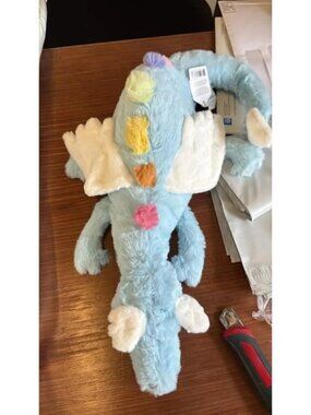 Sky Dragon Plush Full Size Stuffed Animal Sky Blue w/ Dust Bag Collectible.